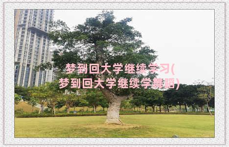 梦到回大学继续学习(梦到回大学继续学舞蹈)