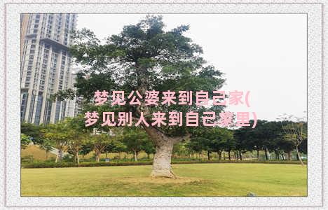 梦见公婆来到自己家(梦见别人来到自己家里)