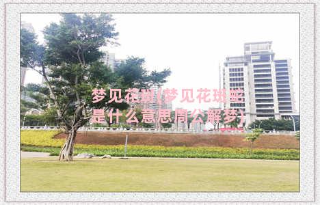 梦见花斑(梦见花斑蛇是什么意思周公解梦)